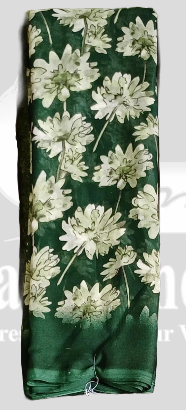 Reniyal(Heavy) Floral Printed Saree &ndash; SMARTLK1002 &ndash; Leaf Green Mix